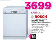 Bosch 12 Place White Dishwasher SMS40E12ZA