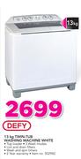 Defy 13kg Twin-Tub Washing Machine White