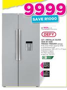 Defy 621Ltr Metallic Silver Side By Side Fridge/Freezer DFF416