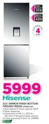 Hisense 323Ltr Mirror Finish Bottom Freezer Fridge 420BMI WD