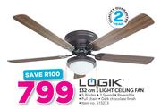 Logik 132cm 1 Light Ceiling Fan