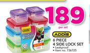 Addis 6 Piece 4 Side Lock Set-Per Set