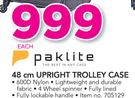 Paklite 48cm Upright Trolley Case-Each