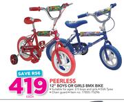 Peerless 12" Boys Or Girls BMX Bike-Each