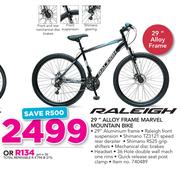 Raleigh 29" Alloy Frame Marvel Mountain Bike