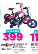 Bad Boy And Bad Girl 12" Warrior Or Layla BMX-Each