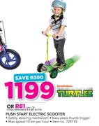 Turtles Push Start Electric Scooter
