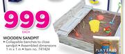 Bounce King Wooden Sandpit-Each