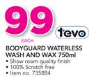 Tevo Bodyguard Waterless Wash and Wax-750ml Each