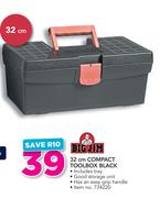 Big Jim 32cm Compact Toolbox Black