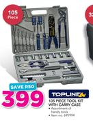 Topline 105 Piece Tool Kit with Carry Case
