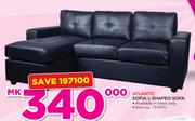 Atlantic Sofia L Shaped Sofa In Black Only