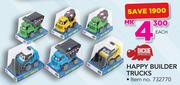 Dickie Happy Builder Trucks-Each