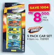 Adventure Wheels 5 Pack Car Set