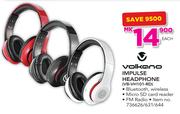 Volkano Impulse Headphone VB-VH101-RD-Each