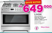 Logik 90Cm 4 Gas 2 Electric Hotplate And Oven With Digital Timer RSH-090