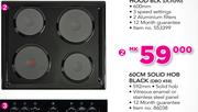 Defy 60m Solid Hob Black DBO458