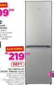 Defy 183Ltr Metallic Door Fridge D220D