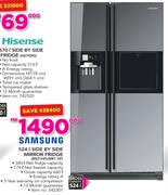 Samsung 524Ltr Side By Side Mirror Fridge RS21HFLMR1 XF