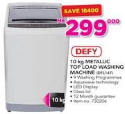 Defy 10Kg Metallic Top Load Washing Machine DTL147