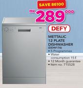 Defy Metallic 12 Plate Dishwasher DDW176