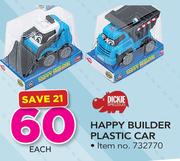 Dickie Happy Builder Plastic Car-Each