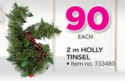 2m Holly Tinsel-Each
