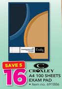 Croxley A4 100 Sheets Exam Pad