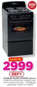 Defy 4 Solid Plate Stove DSS514