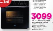 Defy 60Cm Undercounter Oven Black DBO458