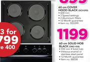Defy 60Cm Solid Hob Black DBO 458