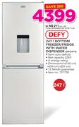 Defy 247Ltr Bottom Freezer/Fridge With Water Dispenser DFC419