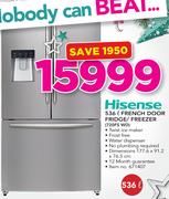 Hisense 536Ltr French Door Fridge/Freezer 720FS WD