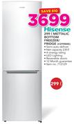 Hisense 299Ltr Metallic Bottom Freezer/Fridge H299BME