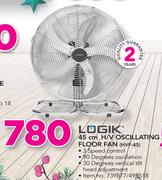 Logik 45Cm H/V Oscillating Floor Fan HVF-45