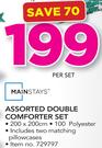 Mainstays Assorted Double Comforter Set-Per Set