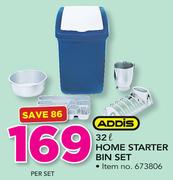 Addis 32Ltr Home Starter Bin Set-Per Set