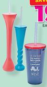 Lumoss Fifa Swirl Glass/Slogan Sippy Cup-Each