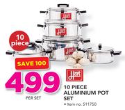Hart 10 Piece Aluminium Pot Set-Per Set