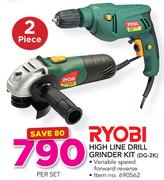 Ryobi High Line Drill Grinder Kit DG-2K-Per Set