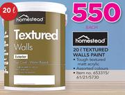 Homestead 20Ltr Textured Walls Paint