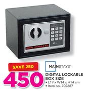 Mainstays Digital Lockable Box Size