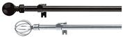 Decorland 22-25mm Expandable Curtain Rod Value Pack(Silver Globe Finial)