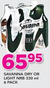 Savanna Dry Or Light NRB-6x330ml