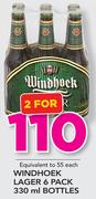 Windhoek Lager Bottles-2x6x330ml
