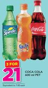 Coca Cola Pet-3x600ml