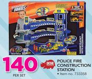 Adventure Wheels Police Fire Construction Station-Per Set