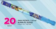 Paw Petrol 110ml Bubbles Wand
