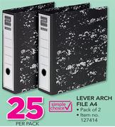 Simple Choice Lever Arch File A4-Per Pack