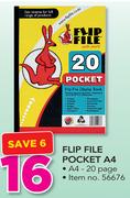 Flip File Pocket A4